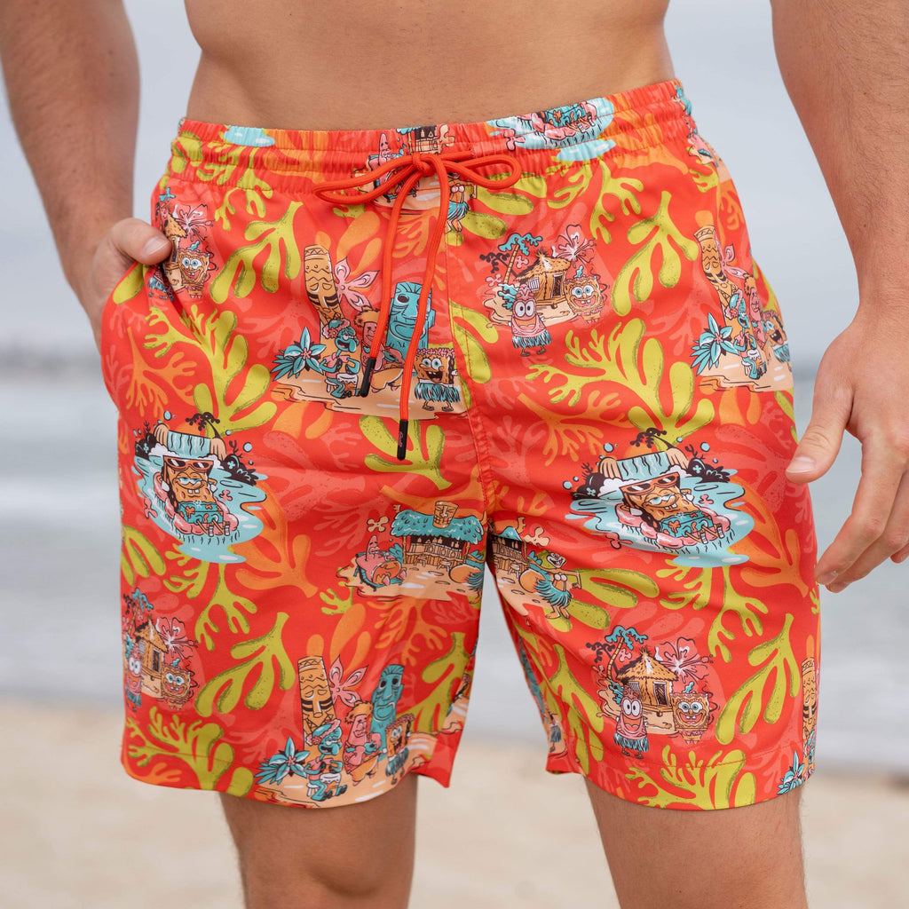 RSVLTS Luau Hybrid Shorts in Red — detail 2