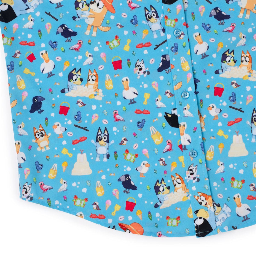 RSVLTS Beach Day KUNUFLEX Short Sleeve Shirt in Blue — detail 9