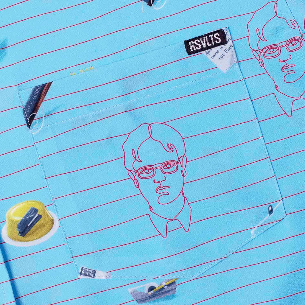 RSVLTS Dammit, Jim! KUNUFLEX Short Sleeve Shirt in Blue — detail 2