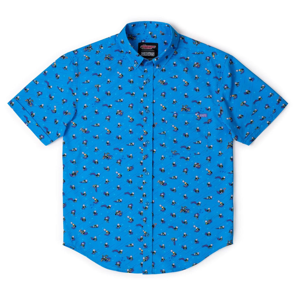 RSVLTS I AM MOJO JOJO KUNUFLEX Short Sleeve Shirt in Blue — detail 9