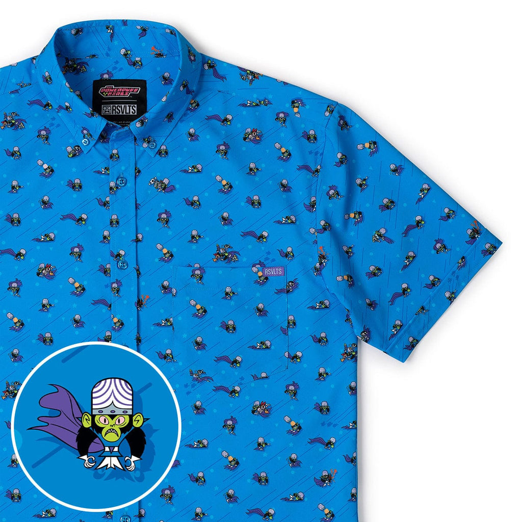 RSVLTS I AM MOJO JOJO KUNUFLEX Short Sleeve Shirt in Blue — front view