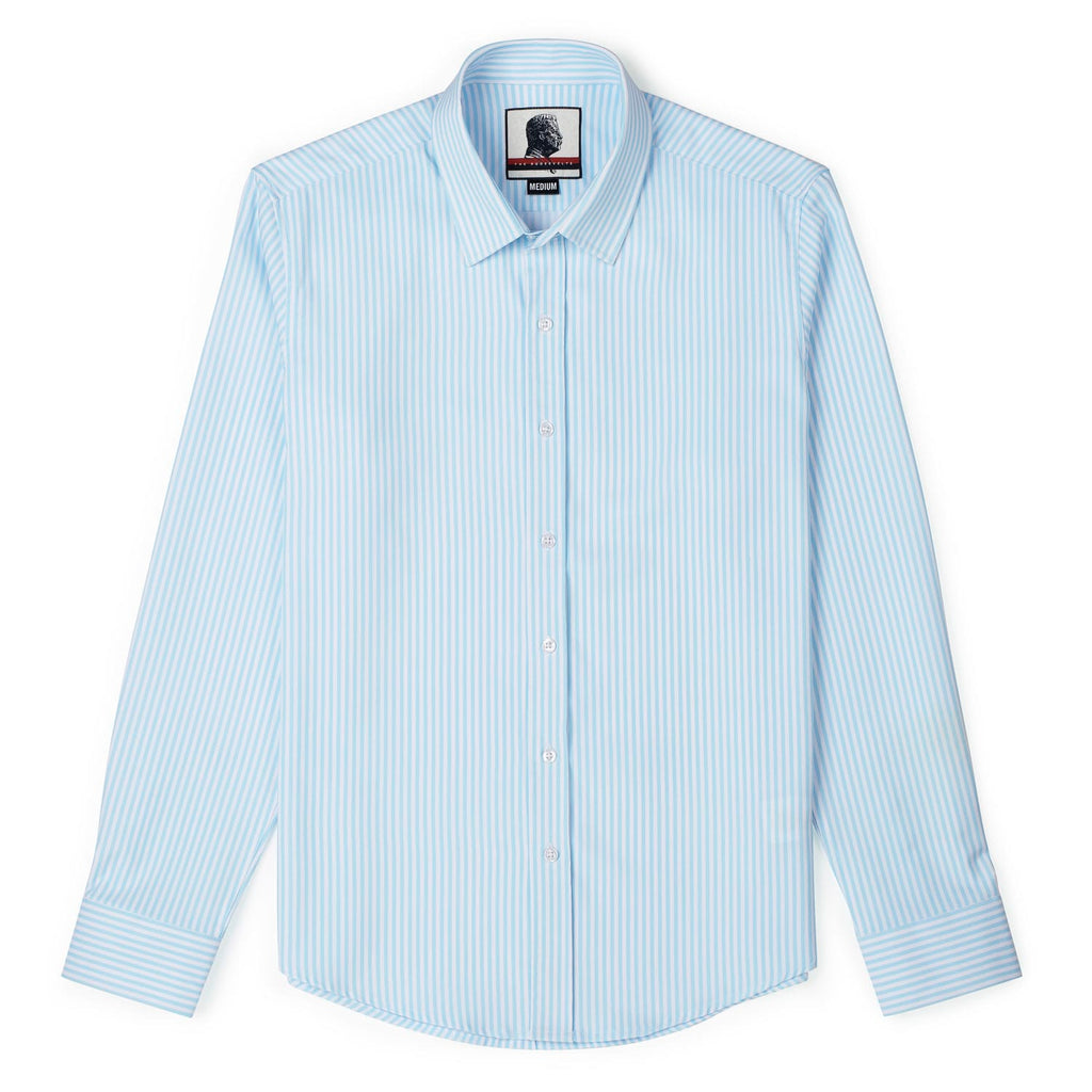 RSVLTS The Woodwind Good Looks KUNUFLEX Dress Shirt in Blue — detail 4