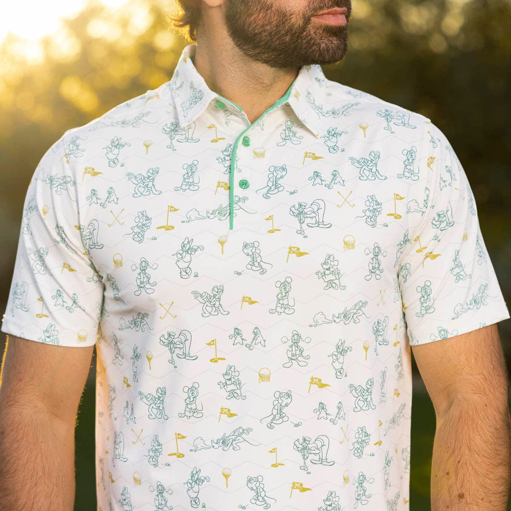 RSVLTS Mickey's Fairway Friends All-Day Polo in Green — detail 7