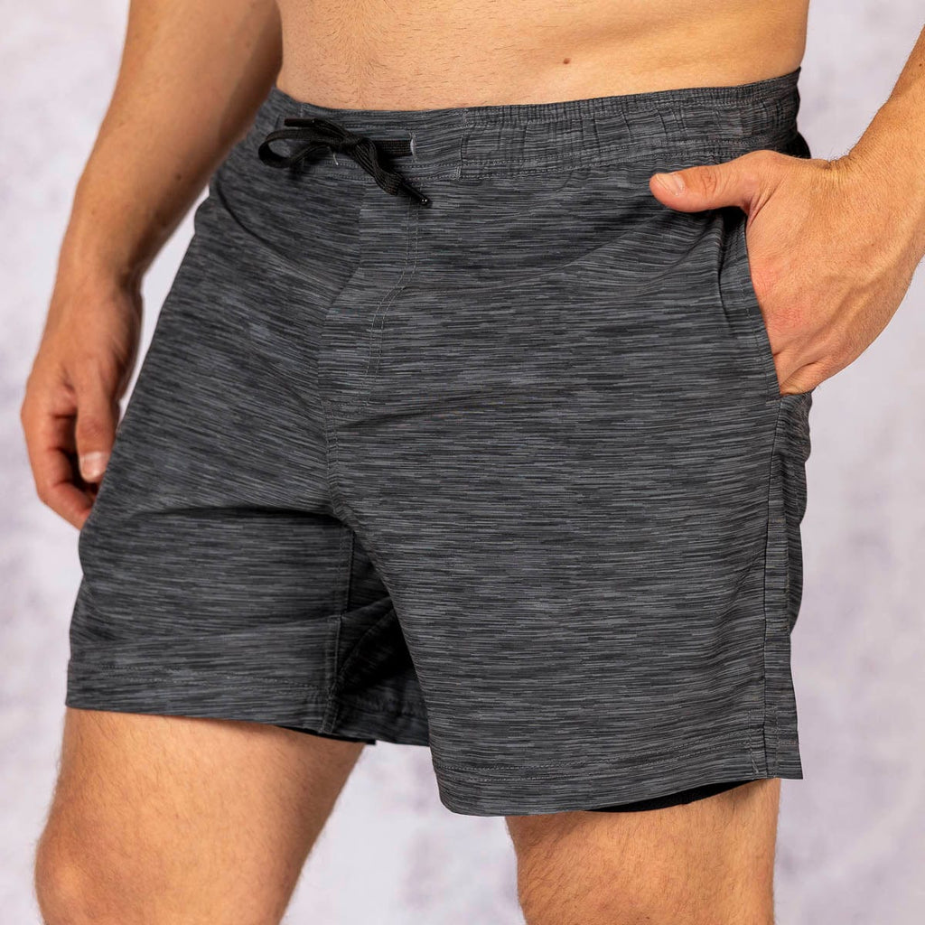 RSVLTS Heather Black V1 Lined Training Shorts in Black — detail 9