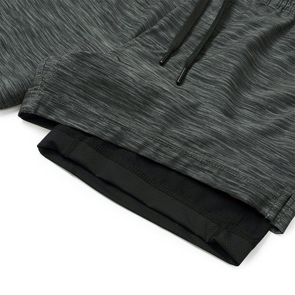 RSVLTS Heather Black V1 Lined Training Shorts in Black — detail 6