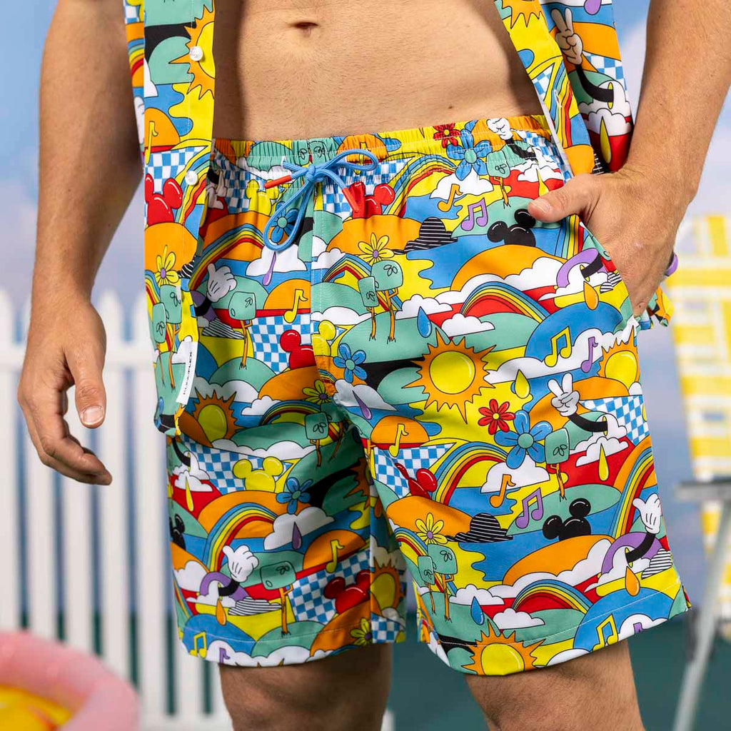 RSVLTS Dreamland Drip Hybrid Shorts in Multicolor — detail 2