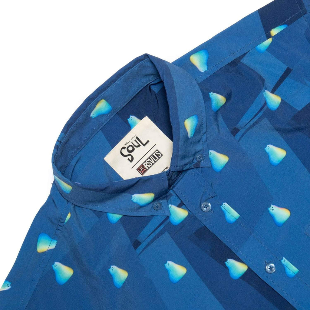 RSVLTS Soul Cat KUNUFLEX Short Sleeve Shirt in Blue — detail 6