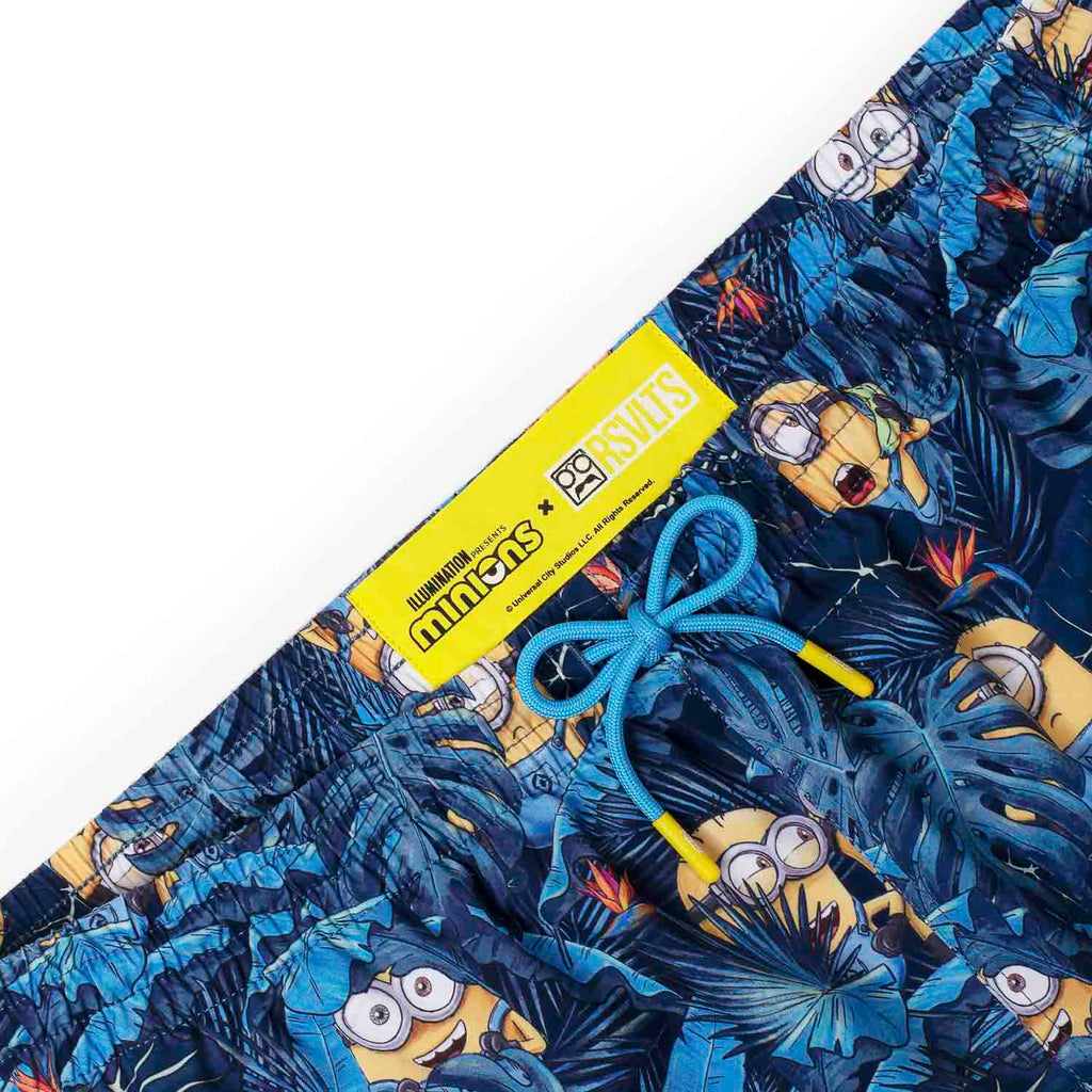 RSVLTS In Search of BA NA NA Hybrid Shorts in Blue — detail 3