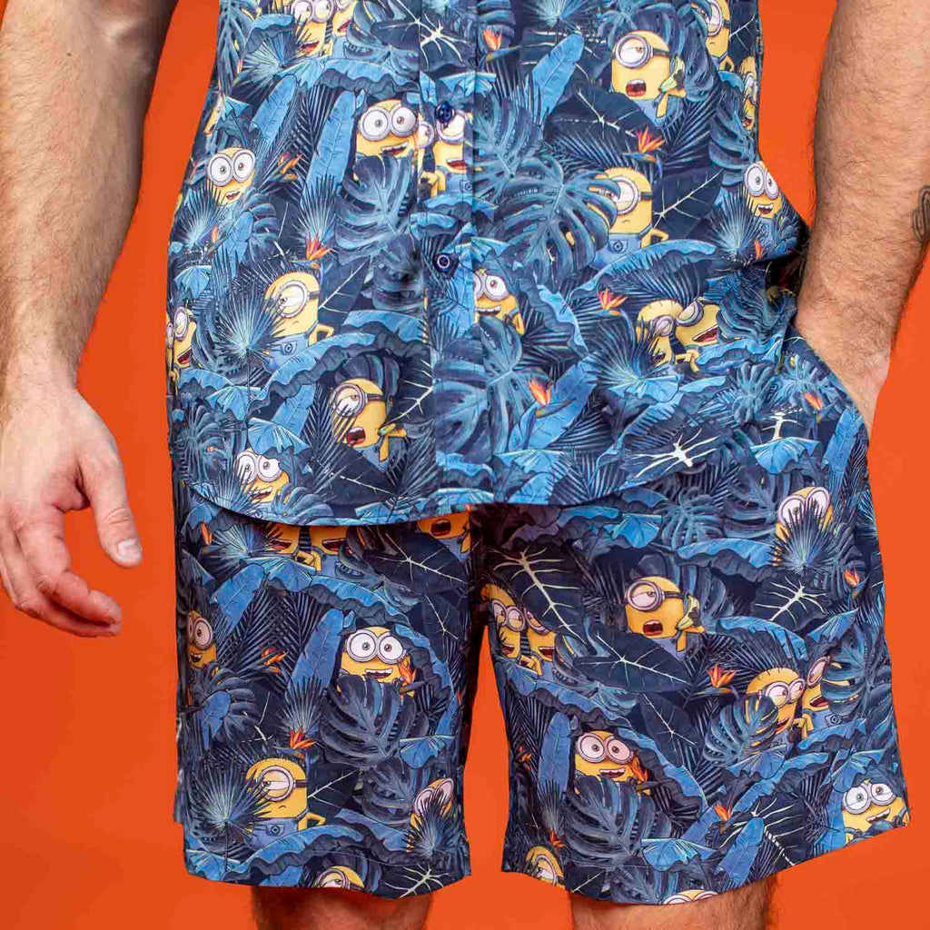 RSVLTS In Search of BA NA NA Hybrid Shorts in Blue — detail 4