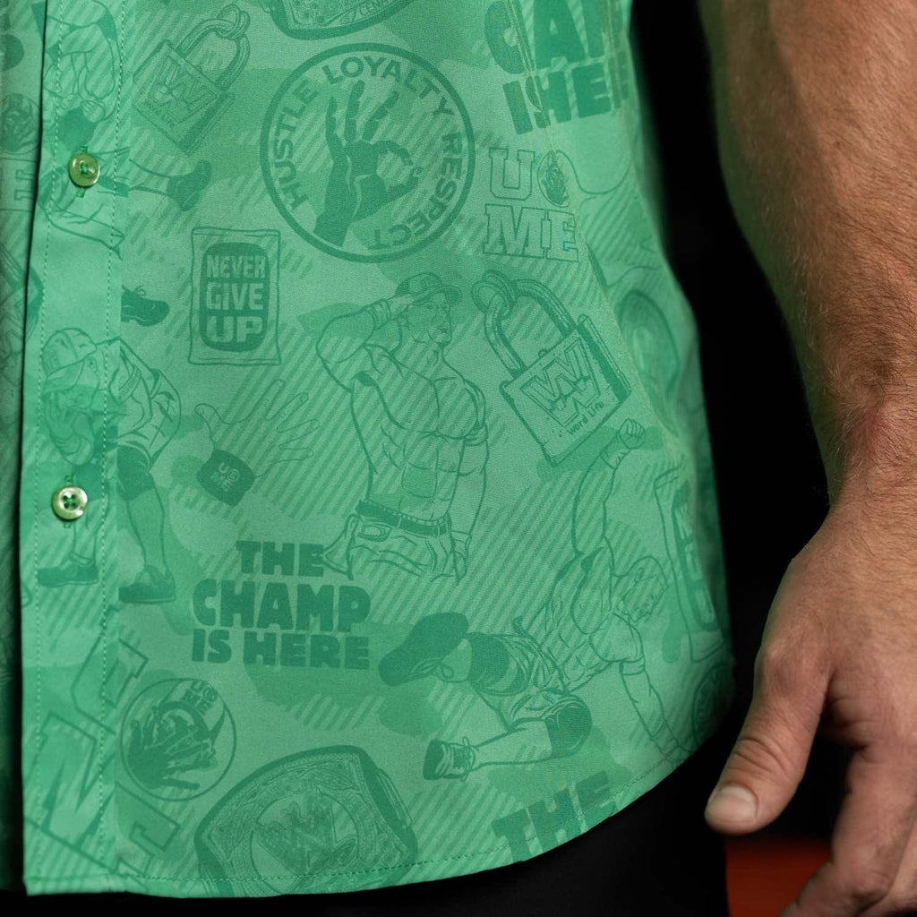 RSVLTS Can't See Me KUNUFLEX Short Sleeve Shirt in Green — detail 10