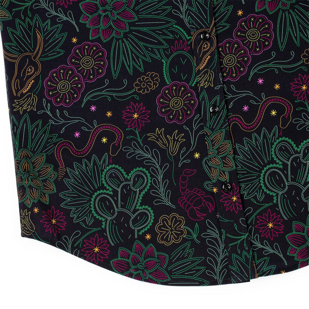 RSVLTS Midnight Mesa KUNUFLEX Short Sleeve Shirt in Black — detail 9