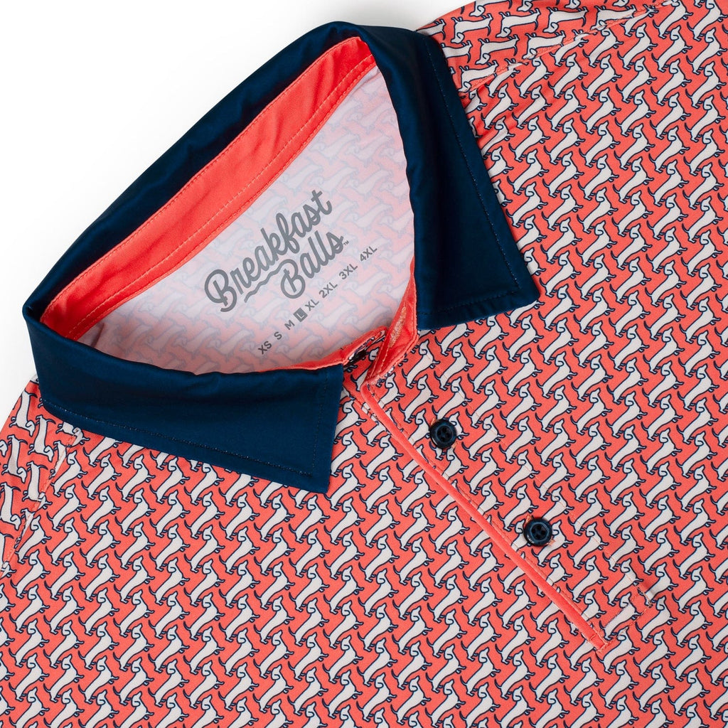RSVLTS Widdle Ween Dogz All-Day Polo in Red — detail 6