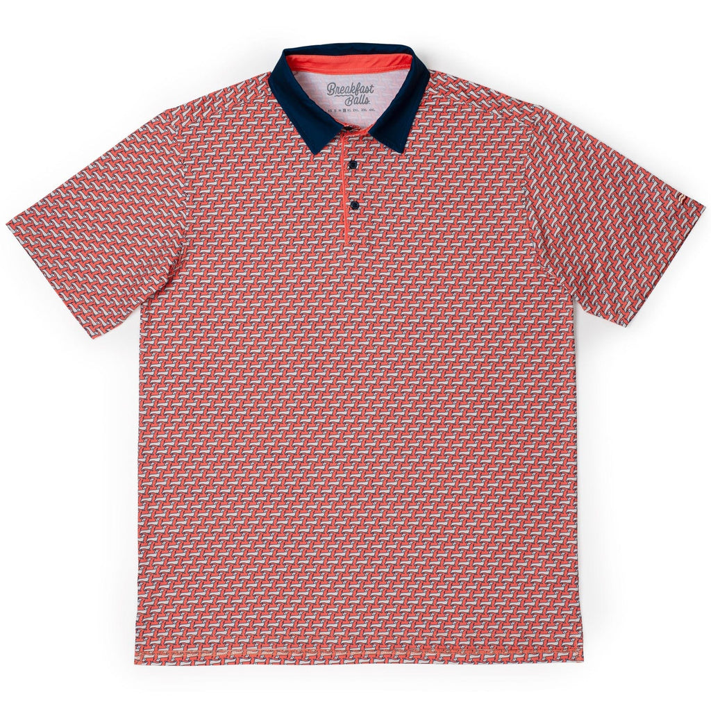RSVLTS Widdle Ween Dogz All-Day Polo in Red — detail 4