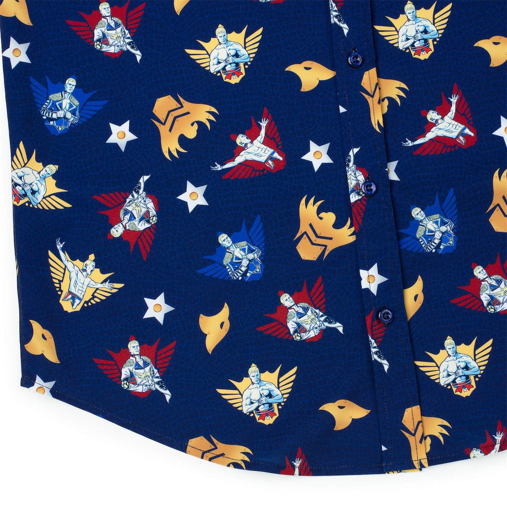 RSVLTS Rhode to Glory KUNUFLEX Short Sleeve Shirt in Blue — detail 8