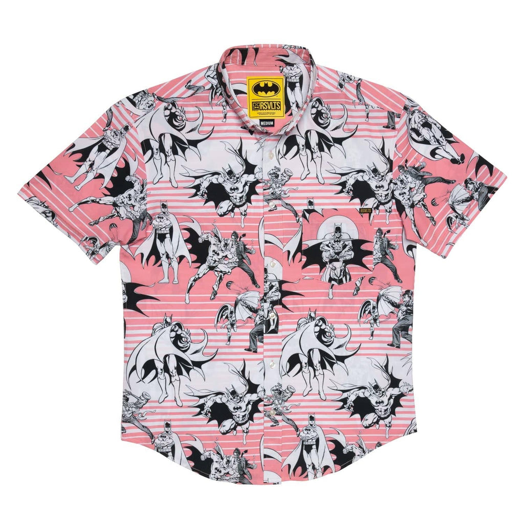RSVLTS Sundown On Gotham City KUNUFLEX Short Sleeve Shirt in Red — detail 2