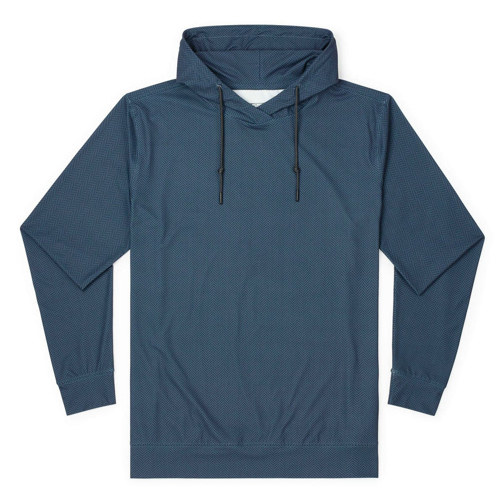 RSVLTS Bad to the Herringbone Performance Hoodie in Blue — detail 3