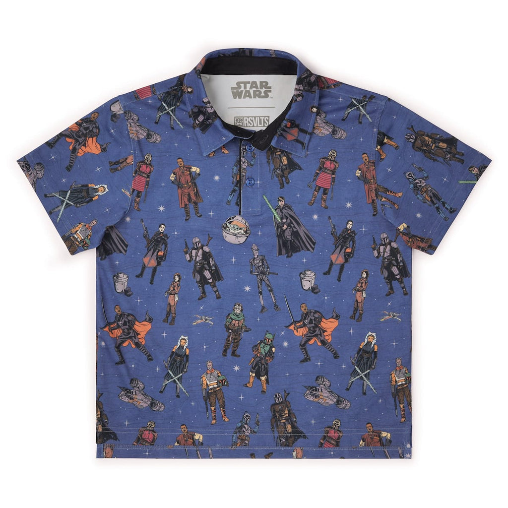 RSVLTS Retro Mando Youth All-Day Polo in Blue — front view