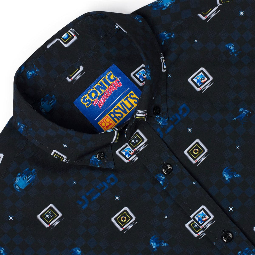 RSVLTS Power-Up KUNUFLEX Short Sleeve Shirt in Black — detail 11