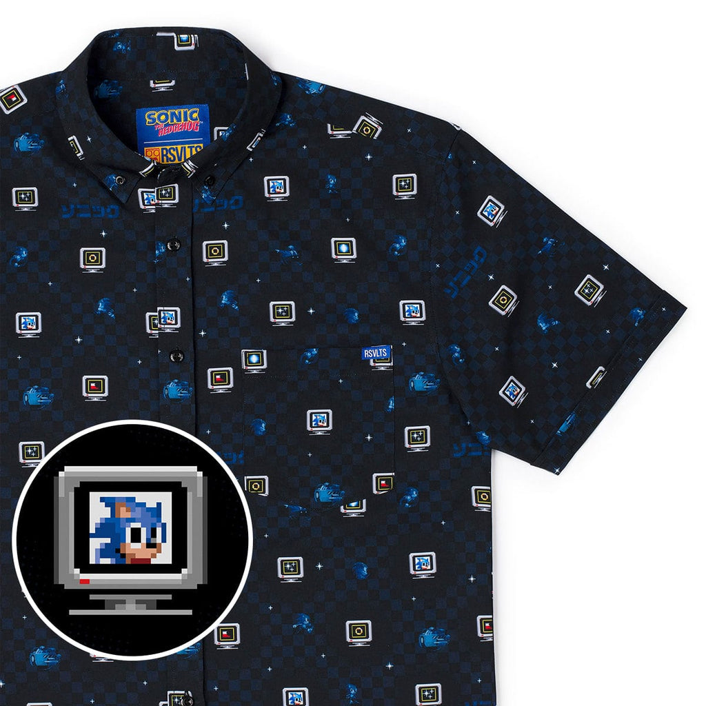 RSVLTS Power-Up KUNUFLEX Short Sleeve Shirt in Black — detail 6
