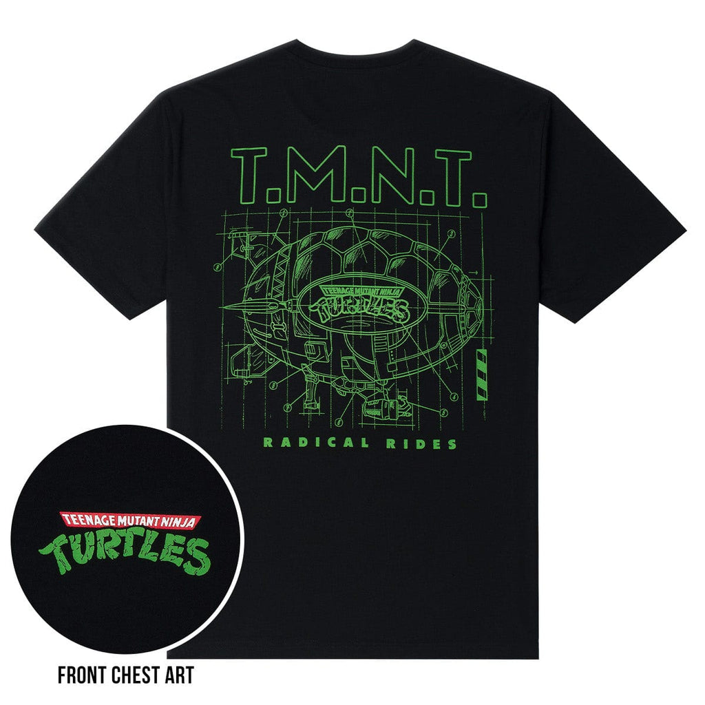 RSVLTS Turtle Blimp Crewneck Tee in Black — front view