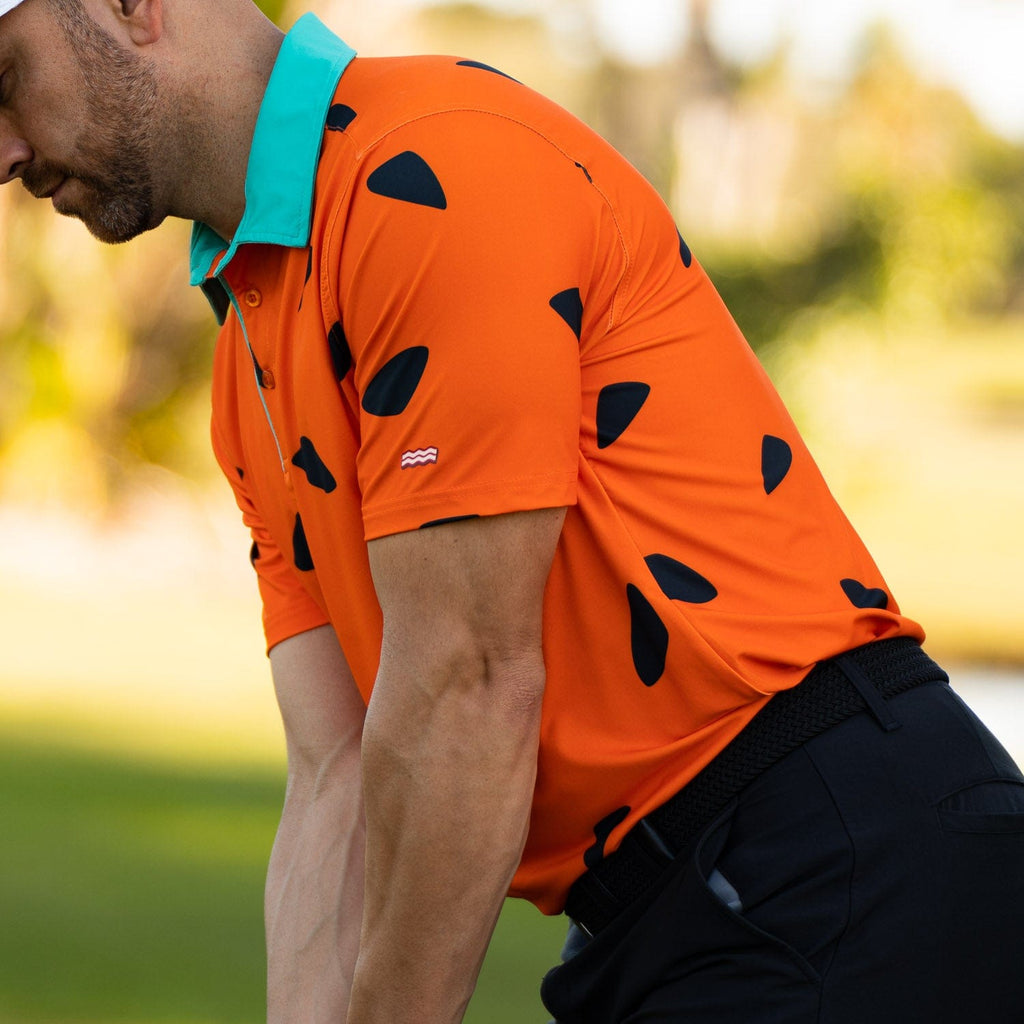 RSVLTS Flop Shot Freddy All-Day Polo in Orange — detail 7