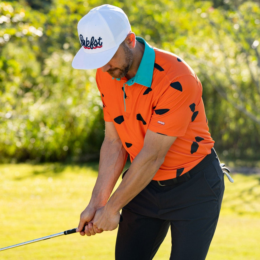 RSVLTS Flop Shot Freddy All-Day Polo in Orange — detail 9