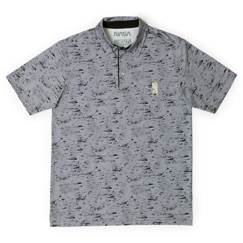 RSVLTS Moonshot All-Day Polo in Gray — front view