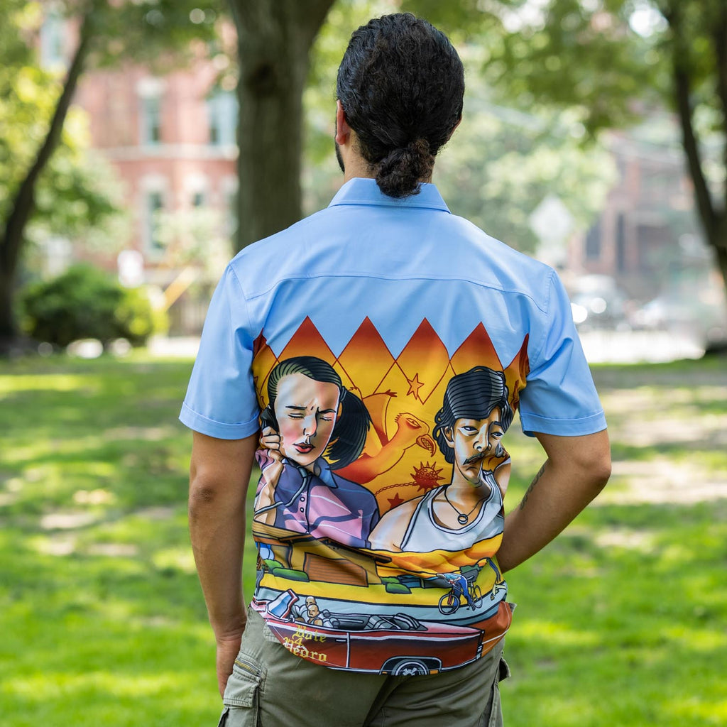 RSVLTS Gettin’ Pretty Serious KUNUFLEX Short Sleeve Shirt in Multicolor — detail 5