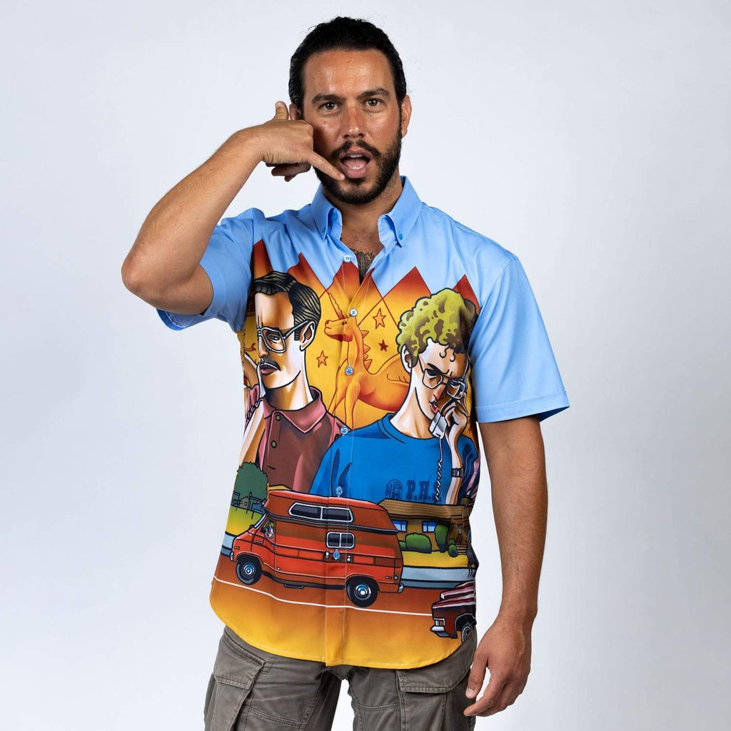 RSVLTS Gettin’ Pretty Serious KUNUFLEX Short Sleeve Shirt in Multicolor — detail 3