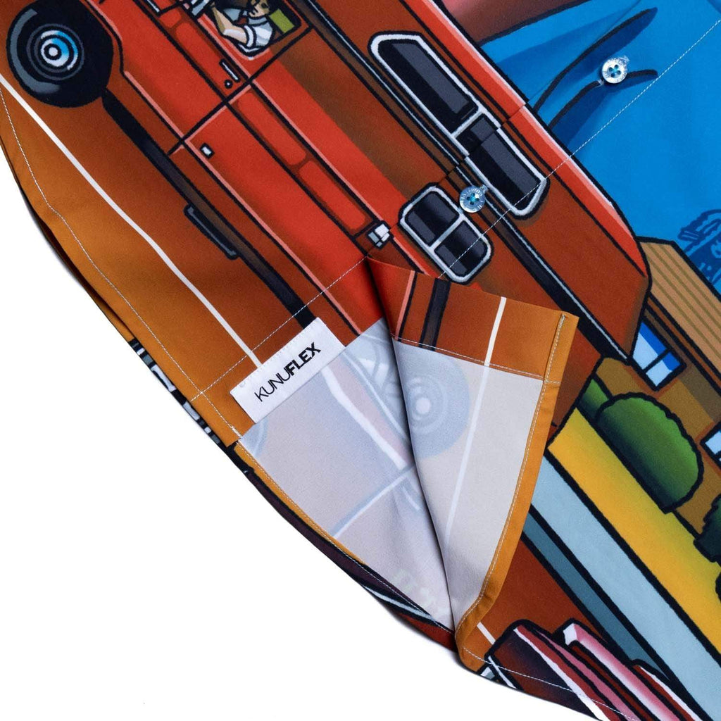 RSVLTS Gettin’ Pretty Serious KUNUFLEX Short Sleeve Shirt in Multicolor — detail 7