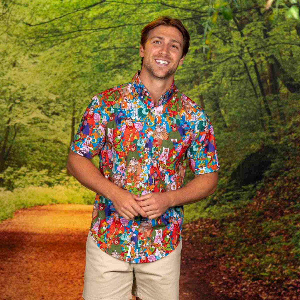 RSVLTS Welcome to Nottingham KUNUFLEX Short Sleeve Shirt in Multicolor — detail 7