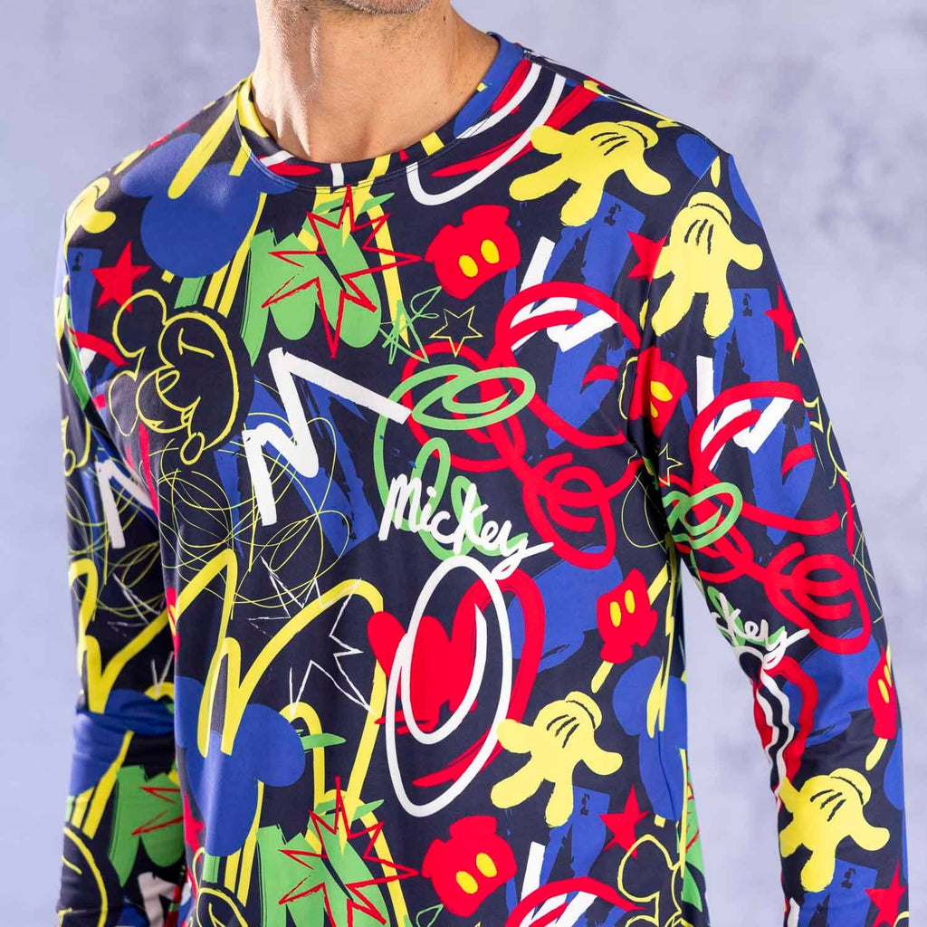 RSVLTS Outside the Lines Long Sleeve Performance Tee in Multicolor — detail 5