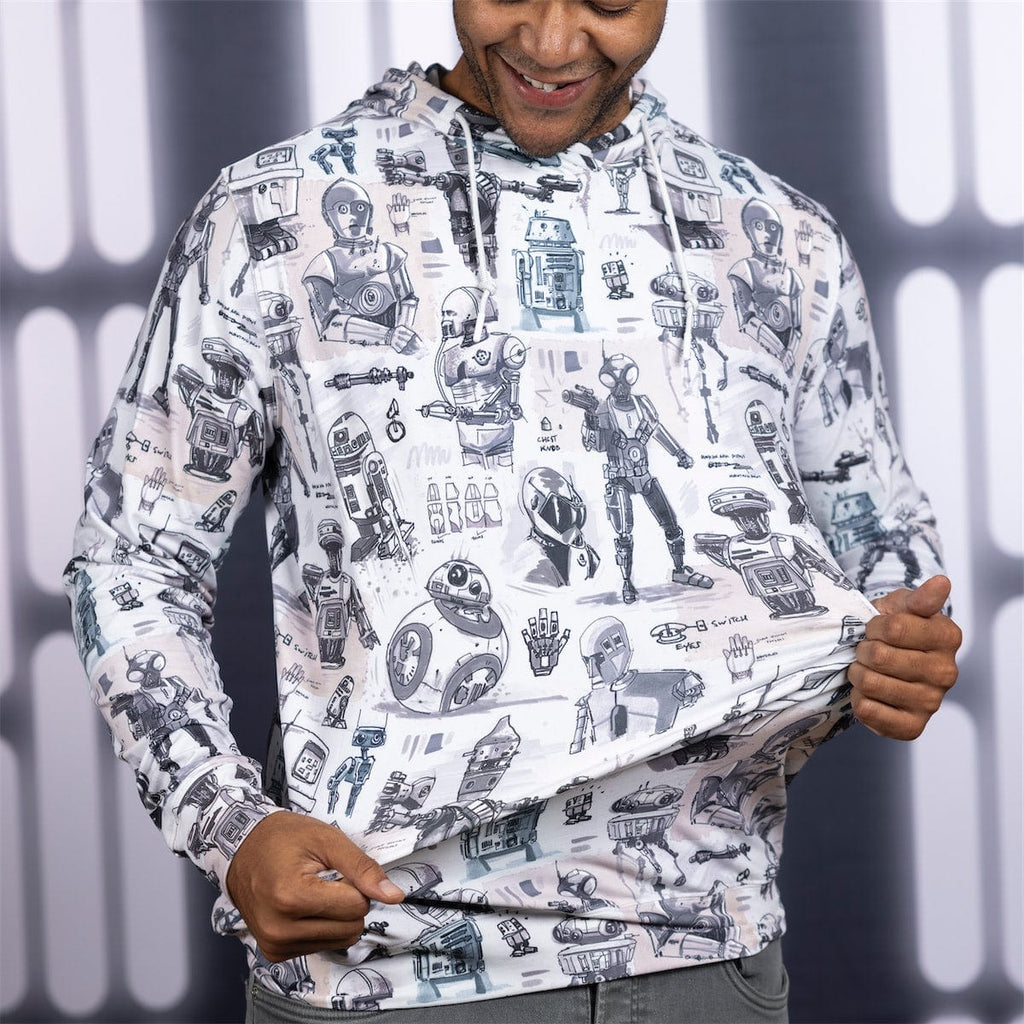 RSVLTS Droid Drawings Performance Hoodie in Multicolor — detail 7