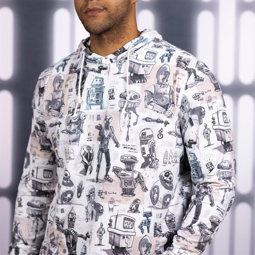 RSVLTS Droid Drawings Performance Hoodie in Multicolor — detail 6