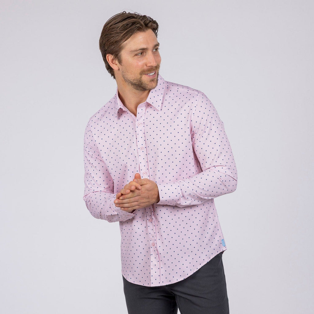 RSVLTS The Jeremy Good Looks KUNUFLEX Dress Shirt in Pink — detail 5