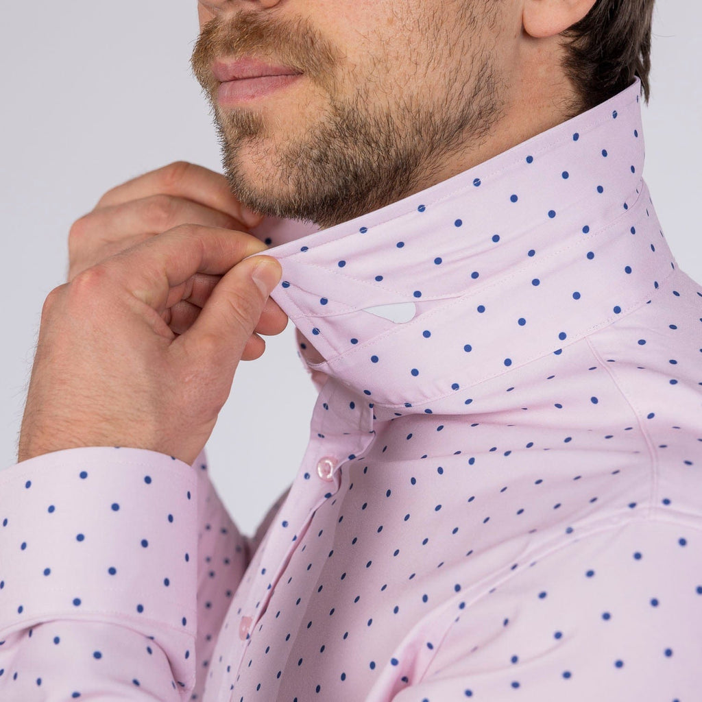 RSVLTS The Jeremy Good Looks KUNUFLEX Dress Shirt in Pink — detail 7