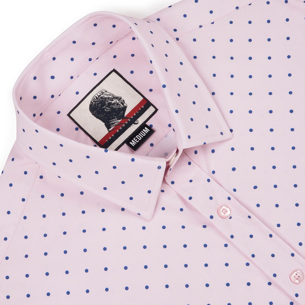 RSVLTS The Jeremy Good Looks KUNUFLEX Dress Shirt in Pink — detail 8