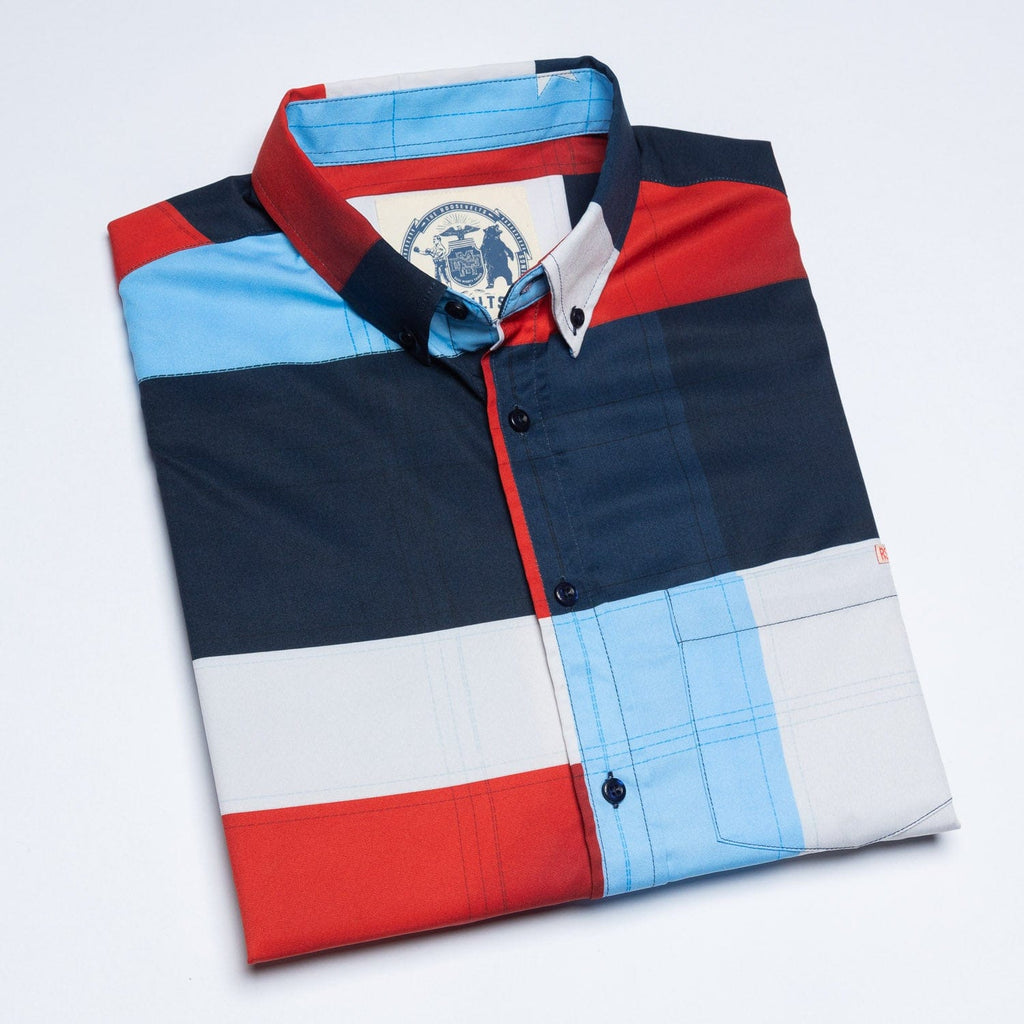 RSVLTS Grandma’s Quilt KUNUFLEX Short Sleeve Shirt in Multicolor — detail 8
