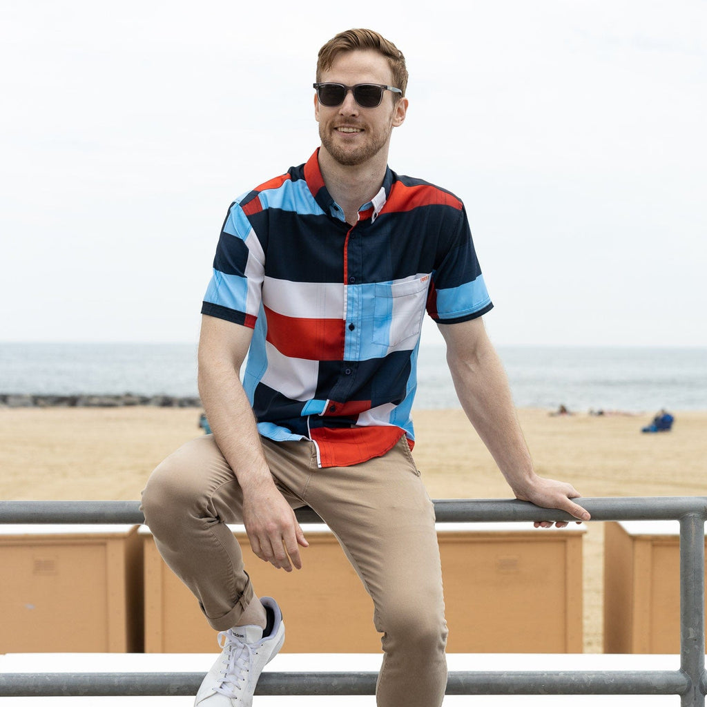 RSVLTS Grandma’s Quilt KUNUFLEX Short Sleeve Shirt in Multicolor — detail 7
