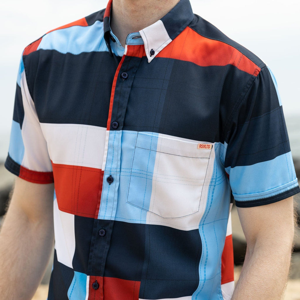 RSVLTS Grandma’s Quilt KUNUFLEX Short Sleeve Shirt in Multicolor — detail 5