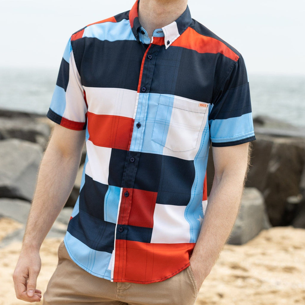 RSVLTS Grandma’s Quilt KUNUFLEX Short Sleeve Shirt in Multicolor — detail 2