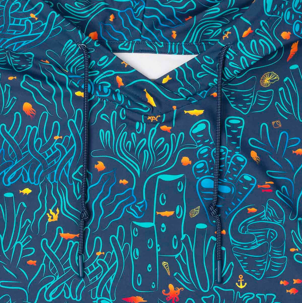 RSVLTS Coral Performance Hoodie in Blue — detail 5