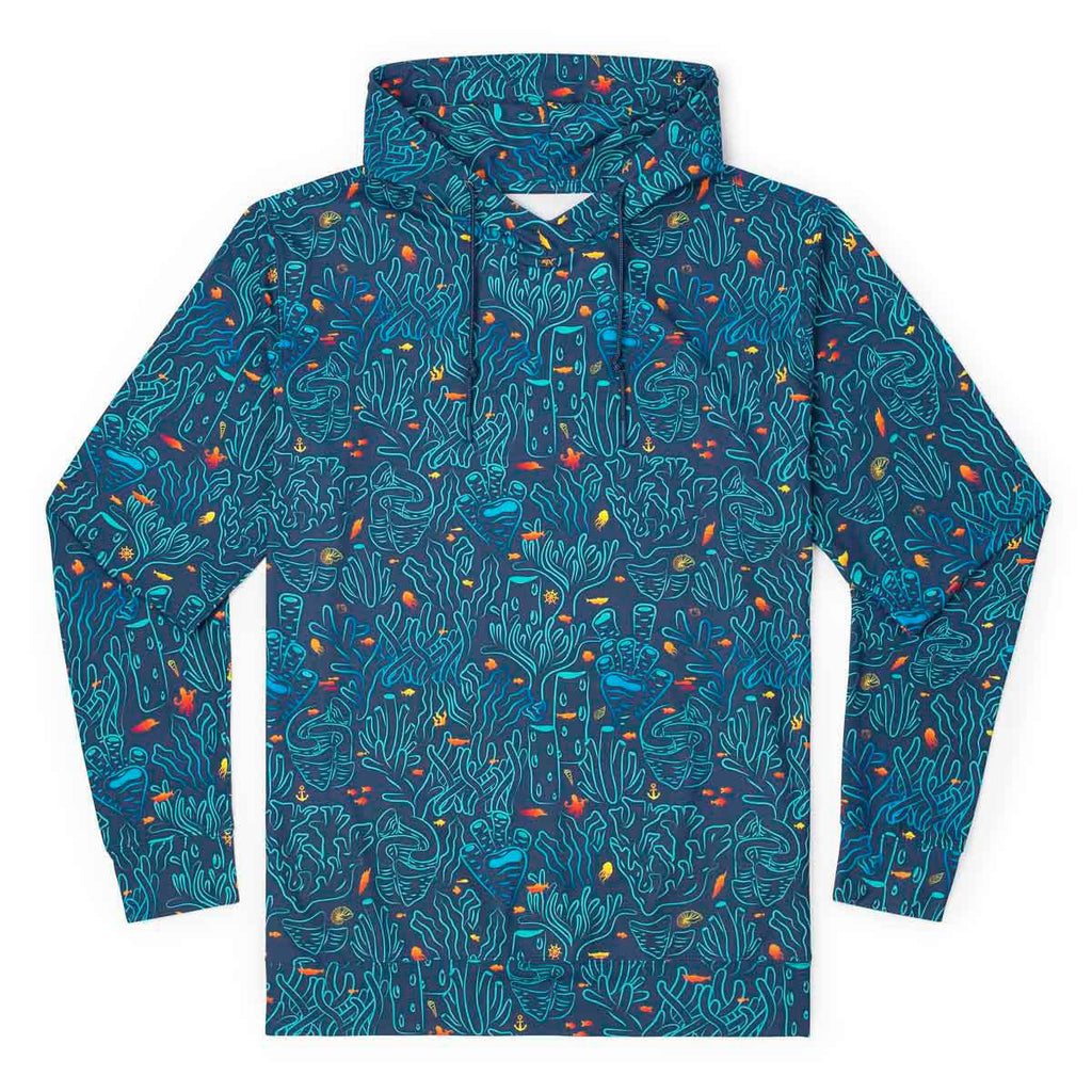 RSVLTS Coral Performance Hoodie in Blue — detail 3