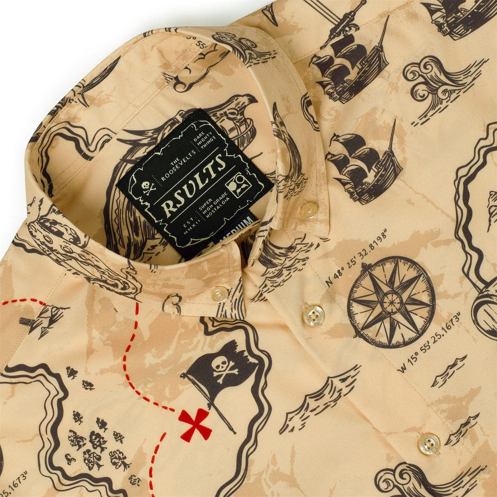 RSVLTS X Marks the Spot KUNUFLEX Short Sleeve Shirt in Neutral — detail 8