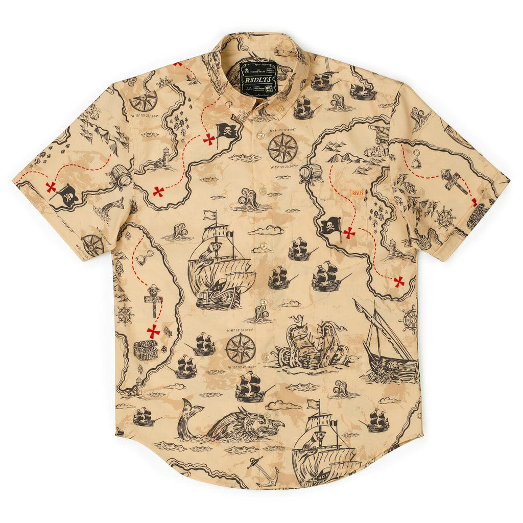 RSVLTS X Marks the Spot KUNUFLEX Short Sleeve Shirt in Neutral — detail 7