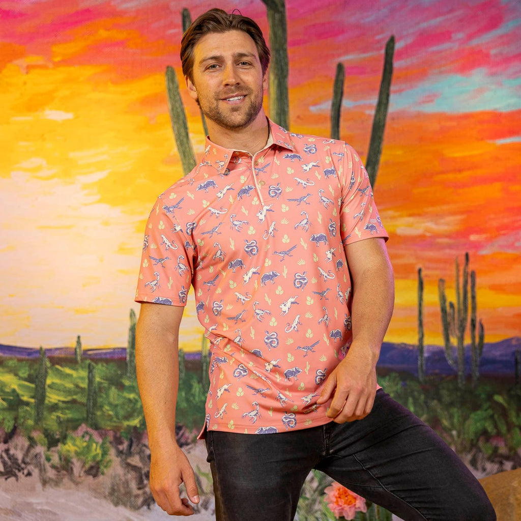 RSVLTS Desert Dwellers All-Day Polo in Pink — detail 4
