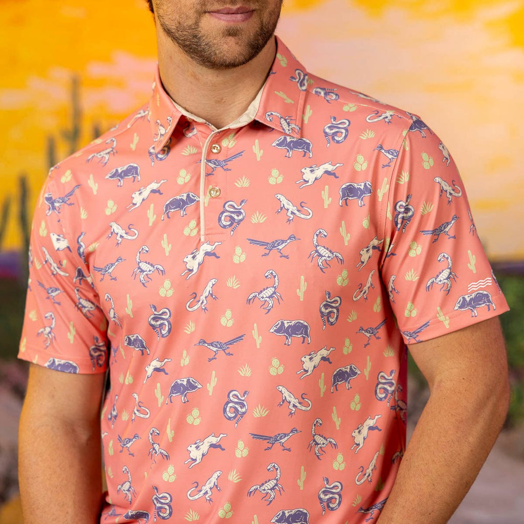 RSVLTS Desert Dwellers All-Day Polo in Pink — detail 3