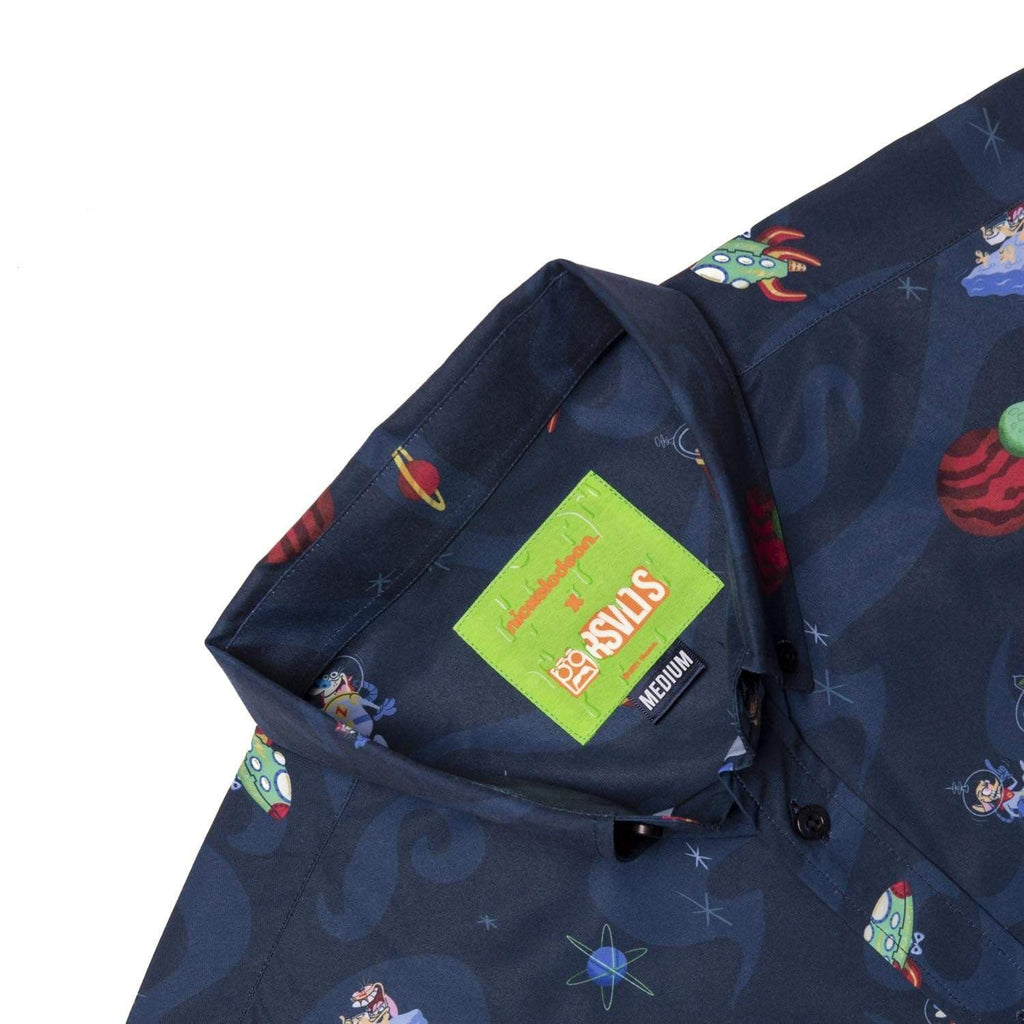 RSVLTS Space Madness KUNUFLEX Short Sleeve Shirt in Blue — detail 6