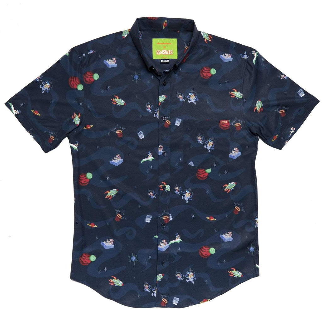 RSVLTS Space Madness KUNUFLEX Short Sleeve Shirt in Blue — detail 2