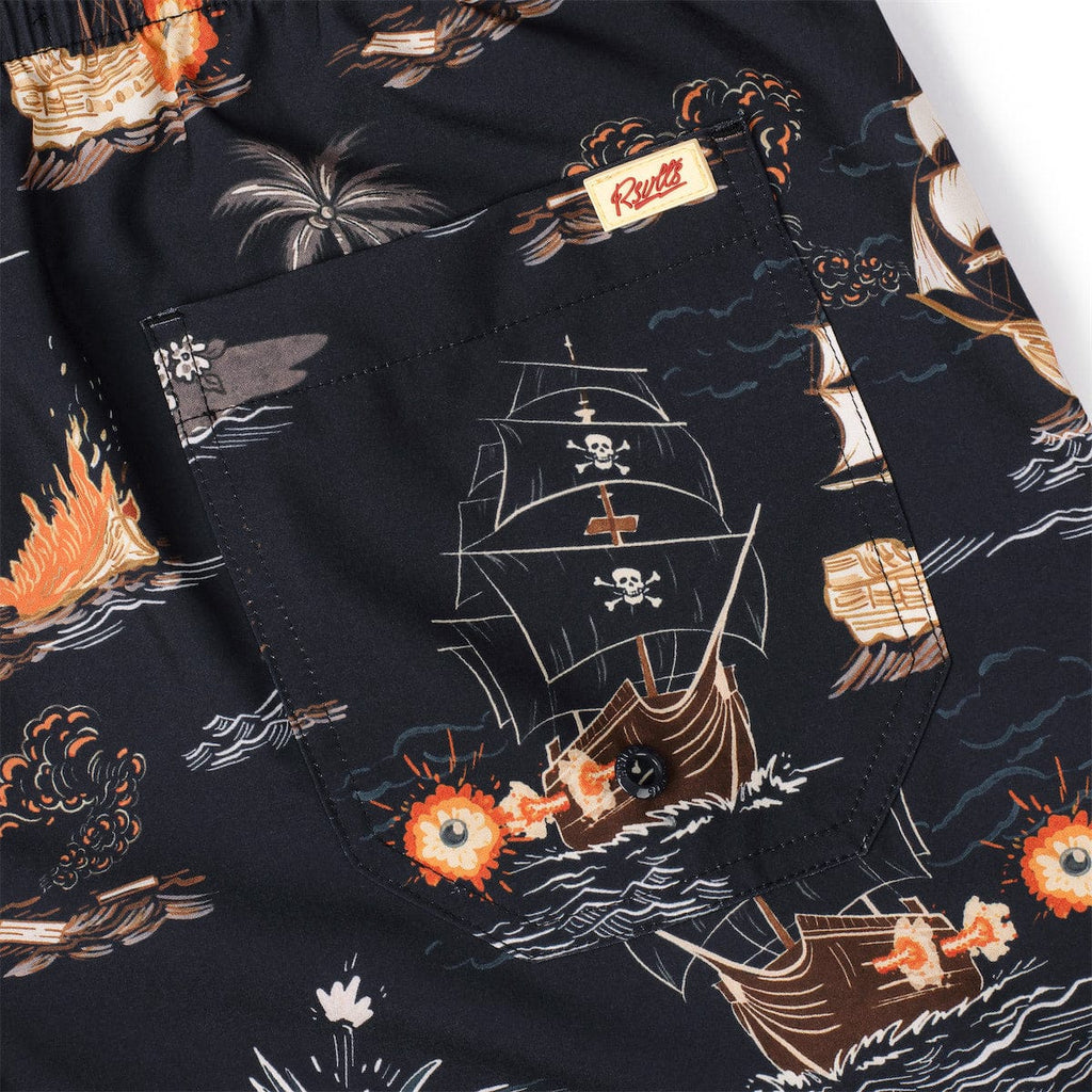 RSVLTS Days of Plunder Hybrid Shorts in Black — detail 4